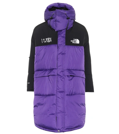 Mm6 Maison Margiela X The North Face 700 Fill Power Down Circle Puffer Coat In Purple