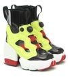 Maison Margiela Tabi Instapump High Heels Ankle Boots In Black Leather In Multicoloured