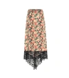PACO RABANNE FLORAL STRETCH-JERSEY MIDI SKIRT,P00514508