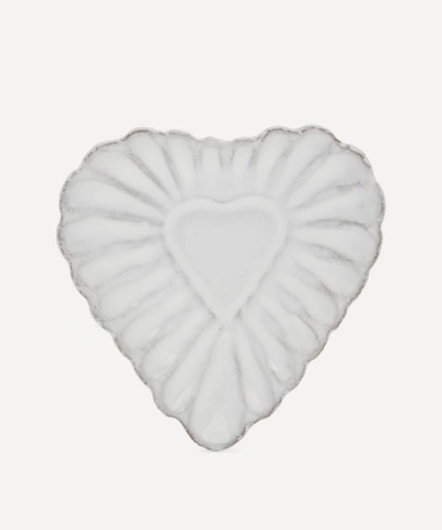 Astier De Villatte Small Heart Dish In White