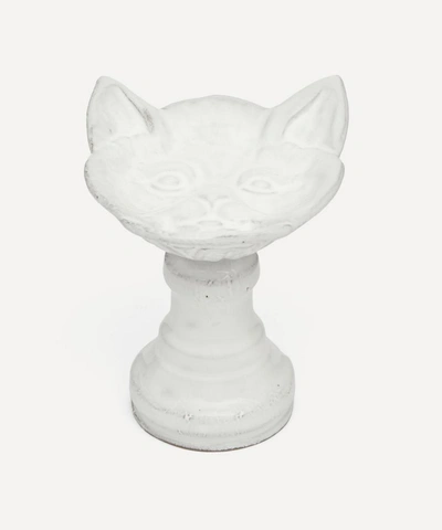 Astier De Villatte Cat Dish On Foot In White