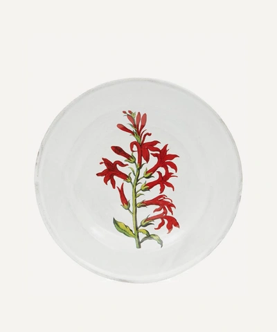 Astier De Villatte Cardinal Flower Soup Plate In White