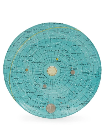 Astier De Villatte Blue Universe Plate In White