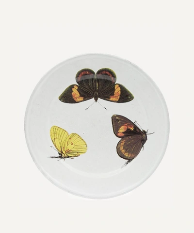 Astier De Villatte Three Butterflies Plate In White