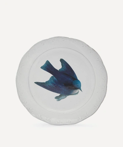 Astier De Villatte Bluebird Plate In White