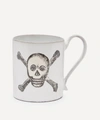 Astier De Villatte Skull And Crossbones Mug In White