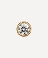 Maria Tash 18ct 2.5mm Scalloped Set Diamond Single Threaded Stud Earring In Gold