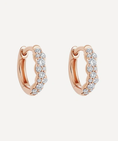 Astley Clarke Interstellar Mini 14ct Rose-gold And Diamond Hoop Earrings In Rose Gold