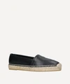 Saint Laurent Logo-embossed Leather Espadrilles