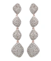 Monica Vinader Rose Gold Plated Vermeil Silver Nura Teardrop Long Diamond Cocktail Earrings In Rose Gold Vermeil