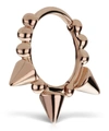 Maria Tash 8mm Triple Spike Granulated Hoop Earring In Rose Gold