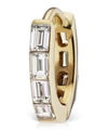 Maria Tash 18ct 9.5mm Invisible Set Baguette Diamond Eternity Single Hoop Earring In Gold