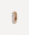 Maria Tash 18ct 6.5mm Invisible Set Baguette Diamond Eternity Single Hoop Earring In Rose Gold