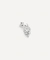 Maria Tash Marquise Diamond Threaded Stud Earring In White Gold