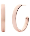 Shop Monica Vinader Rose Gold Plated Vermeil Silver Fiji Large Hoop Earrings In Rose Gold Vermeil