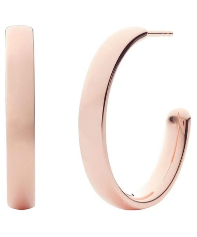 Monica Vinader Rose Gold Plated Vermeil Silver Fiji Large Hoop Earrings In Rose Gold Vermeil