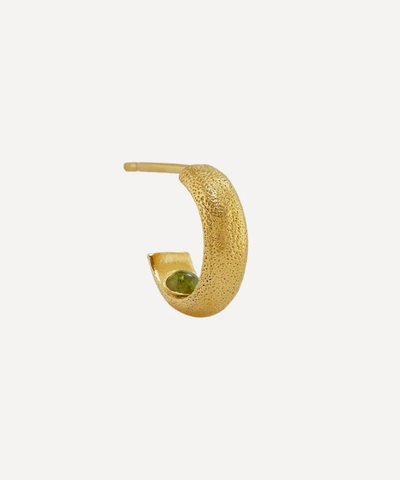 Alex Monroe X Raven Smith Gold-plated Hans Hidden Green Tourmaline Hoop Earring