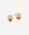 ASTLEY CLARKE ASTLEY CLARKE GOLD PLATED VERMEIL SILVER BIOGRAPHY TINY HAMSA STUD EARRINGS,000713548