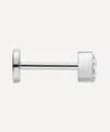 Maria Tash 18ct 2.5mm Invisible Set Triangle Diamond Single Threaded Stud Earring In White Gold