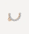 MARIA TASH MARIA TASH 18CT 6.5MM INVISIBLE SET DIAMOND DEMI ETERNITY THREADED STUD EARRING,000713704