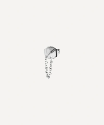 Maria Tash Small Chain Wrap Stud Earring In White Gold