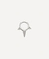 Maria Tash 18ct 9.5mm Triple Long Spike Diamond Eternity Single Hoop Earring In White Gold