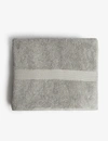 Yves Delorme Platine Etoile Cotton Bath Towel 160cm X 92cm Bath Sheet In Platine