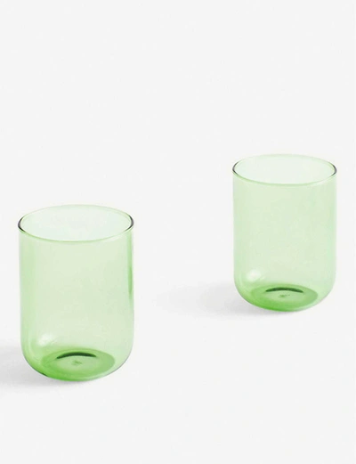 Hay Tint Set Of 2 Tumbler Glasses In Green