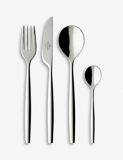 VILLEROY & BOCH VILLEROY & BOCH SILVER METROCHIC 24 PIECE STAINLESS STEEL CUTLERY SET,27348963