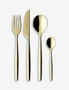 Villeroy & Boch Metrochic Gold-plated Stainless Steel Cutlery Set 24 Pieces In Gold