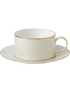 Wedgwood Gio Gold China Teacup And Saucer Set