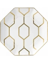 Wedgwood Gio Gold Octagonal Accent Plate White In White And Gold