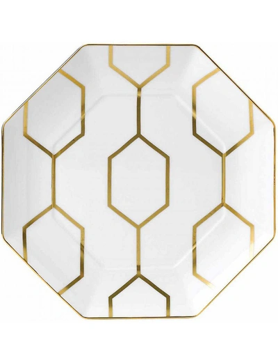 Wedgwood Arris Octagonal Plate (23cm) In White And Gold