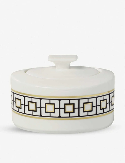 VILLEROY & BOCH MULTI COLOURED METROCHIC PREMIUM BONE PORCELAIN SUGAR BOWL WITH LID 12CM,29670438