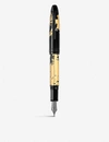 MONTBLANC MEISTERSTÜCK SOLITAIRE CALLIGRAPHY 18CT GOLD-COATED FOUNTAIN PEN,381-85421332-119688