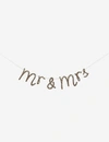 MERI MERI MR AND MRS GLITTERED GARLAND WEDDING DECORATION 1.52M,371-3001888-452726