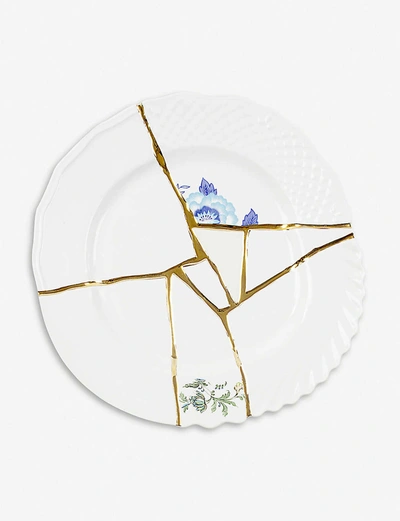 SELETTI KINTSUGI N3 PORCELAIN AND 24CT GOLD DINNER PLATE 27CM,11256247