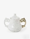 SELETTI SELETTI I-WARES GOLD BONE CHINA PORCELAIN SUGAR BOWL 23CM,12629990