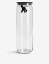 Alessi Gianni Glass Kitchen Box 30.5cm In Black