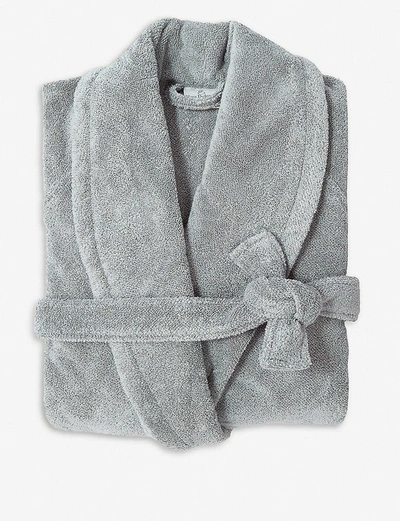 YVES DELORME WOMENS PLATINE ÉTOILE EXTRA LARGE TERRY BATH ROBE XL,720-10006-D4O258XL