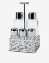Alessi Cactus! Stainless Steel 5 Piece Condiment Set 21.6cm In Nocolor