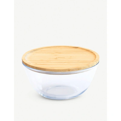 Pebbly Pvk-012 Round Mixing Bowl With Bamboo Lid 1.6 L