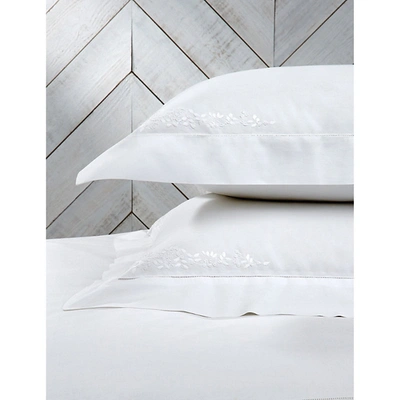 The White Company Adeline Cotton Percale Standard Oxford Pillowcase In White