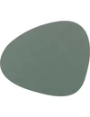 Lind Dna Curve Leather Table Mat In Nero