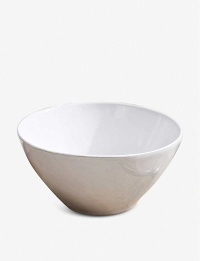 The White Company Portobello Stoneware Cereal Bowl In White