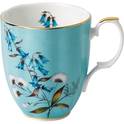 Royal Albert 100 Years Festival China And 9ct Gold Mug In Blue And White