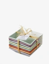 Royal Doulton 1815 Bright Colours Square Porcelain Tapas Dishes Set Of 8
