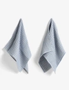 HAY TWIST WAFFLED COTTON SET OF TWO DISH CLOTHS AND TWO TEA TOWELS,R03663855