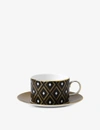 WEDGWOOD WEDGWOOD GIO GOLD GEOMETRIC TEACUP AND SAUCER,61675735