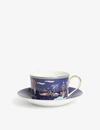 Wedgwood 2pc Wonderlust Pagoda Teacup & Saucer Set With $7 Credit